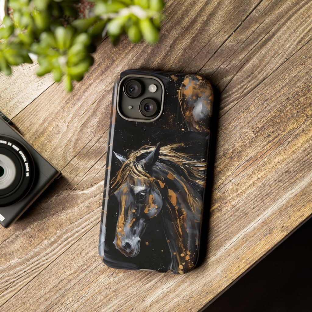 Golden Paint Horse Phone Case | Tough Case Printify