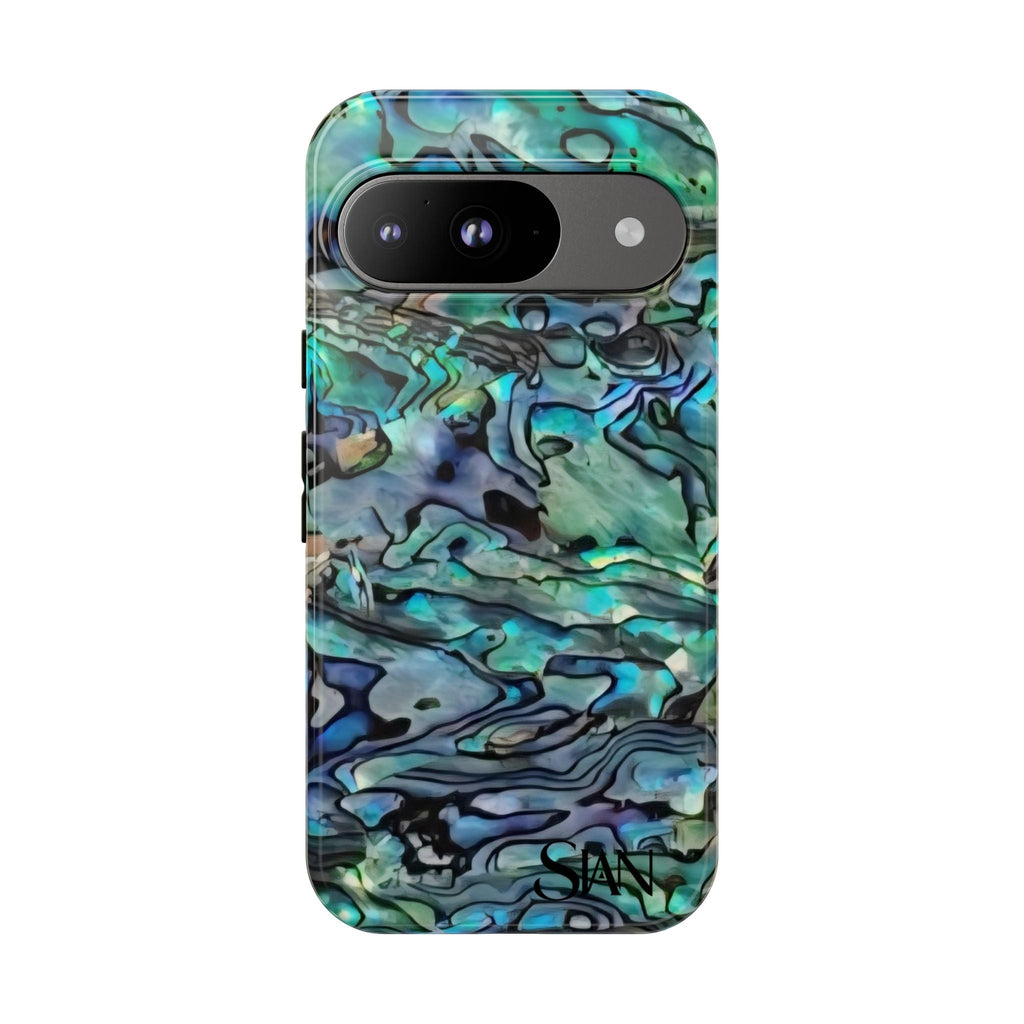 Abalone Shell Pattern Phone Case | Iridescent Ocean Swirl Protective Cover Printify