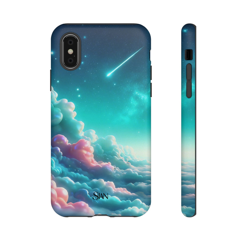 Dreamy Pastel Clouds with Shooting Star phone case Printify