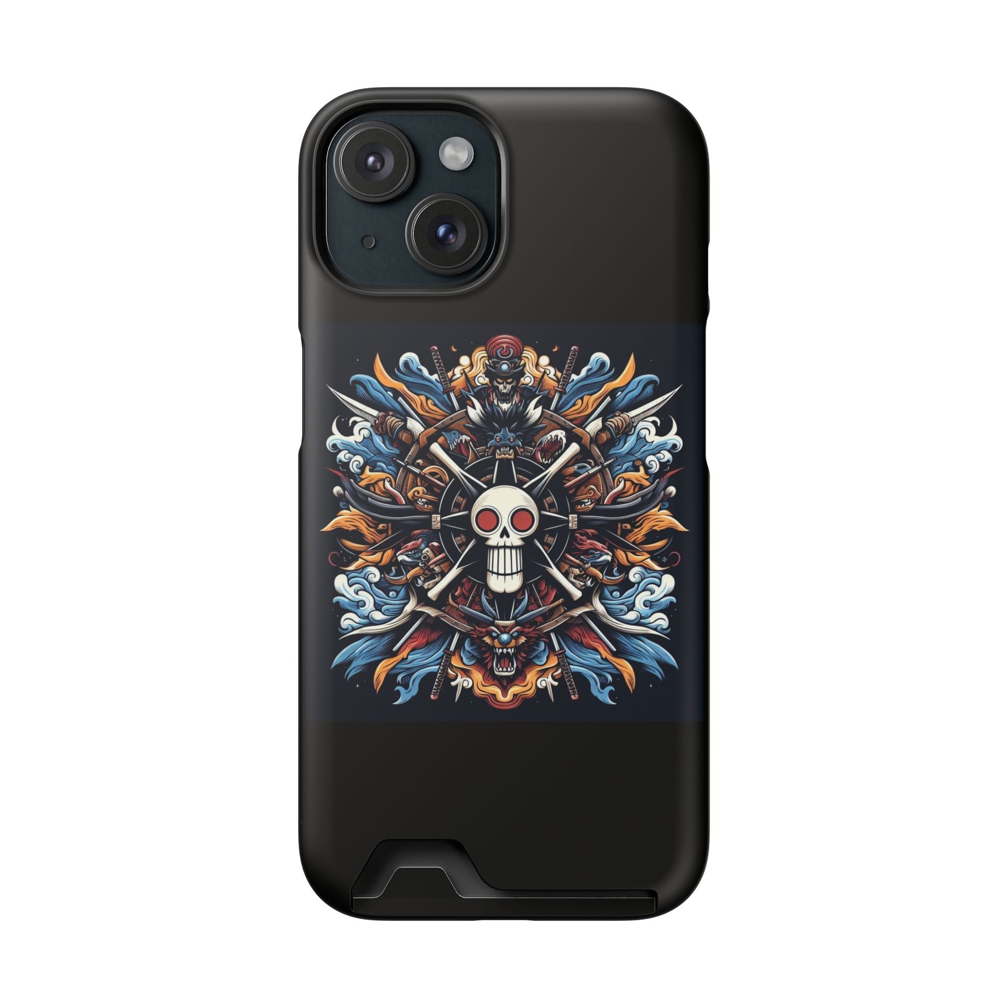 One Piece Phone Case with Card Holder | Anime Straw Hat Crew Design Printify