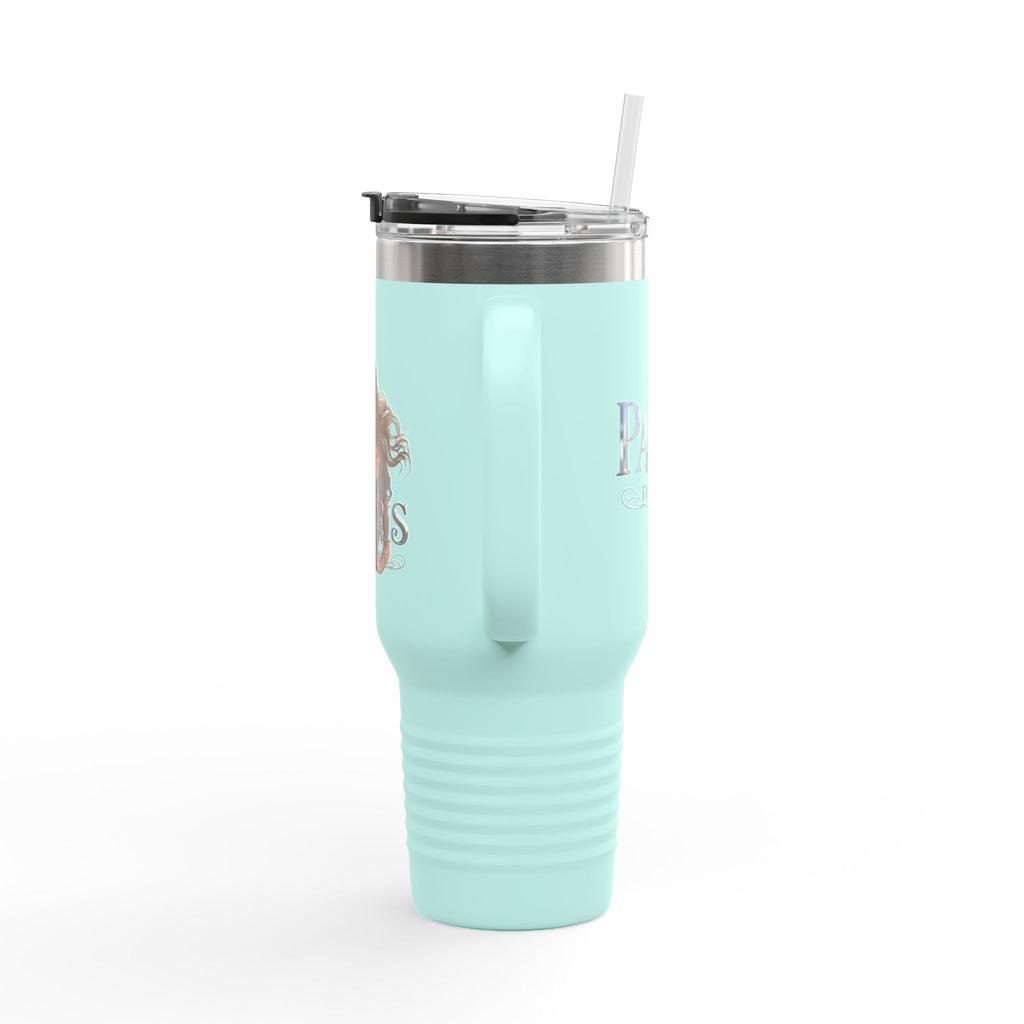 40oz Insulated Travel Mug — Floral Queen Design Printify