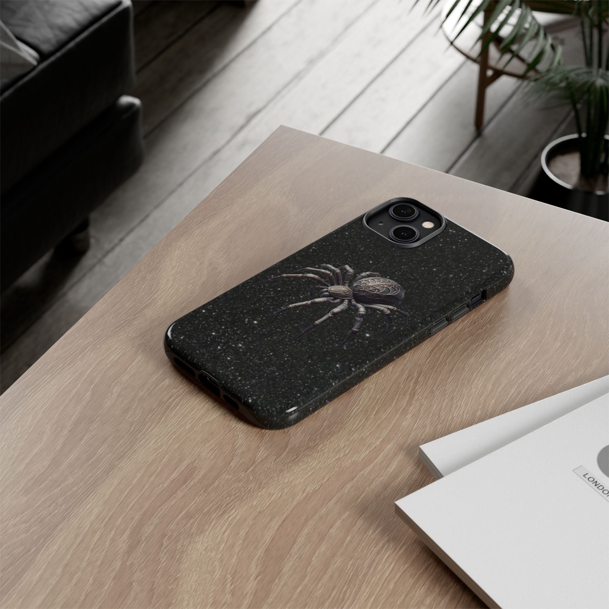 Spider Night Tough Phone Case — Dark Space Tarantula iPhone Cover Printify