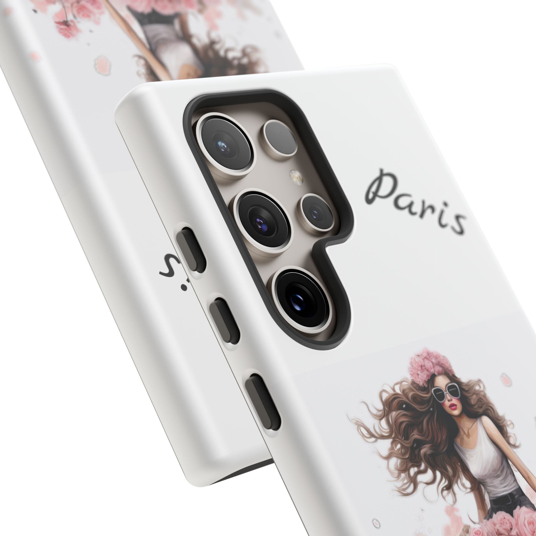 Paris Rose Bicycle woman phone case | Floral iPhone case Printify