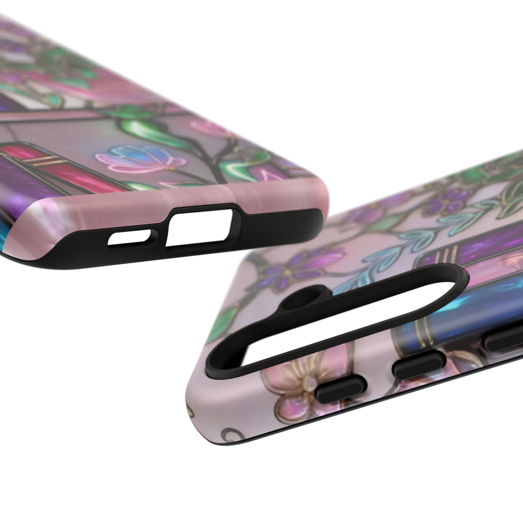 Floral Bookshelf Phone Case — Pastel Botanicals & Magical Book Art Printify