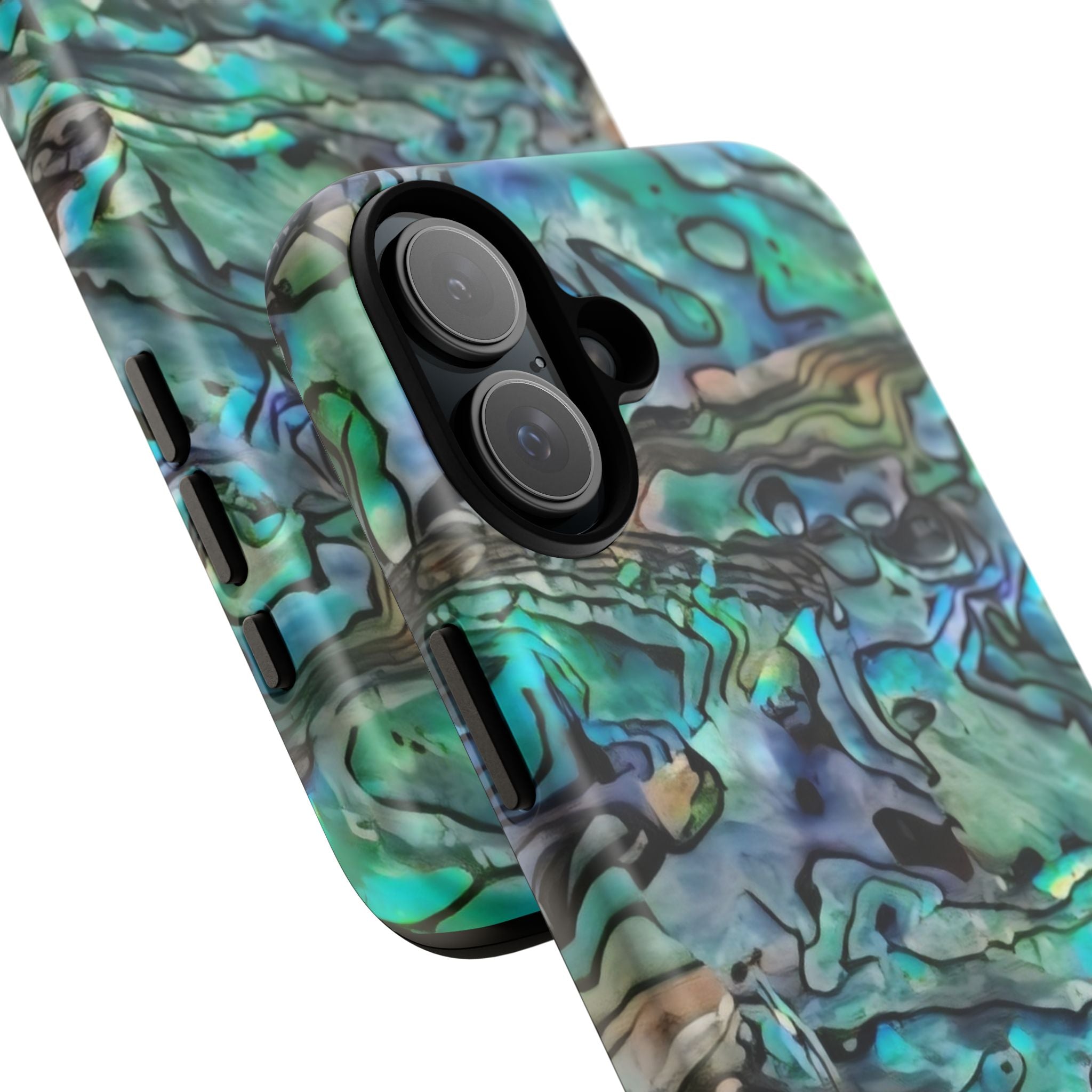 Abalone Shell Pattern Phone Case | Iridescent Ocean Swirl Protective Cover Printify