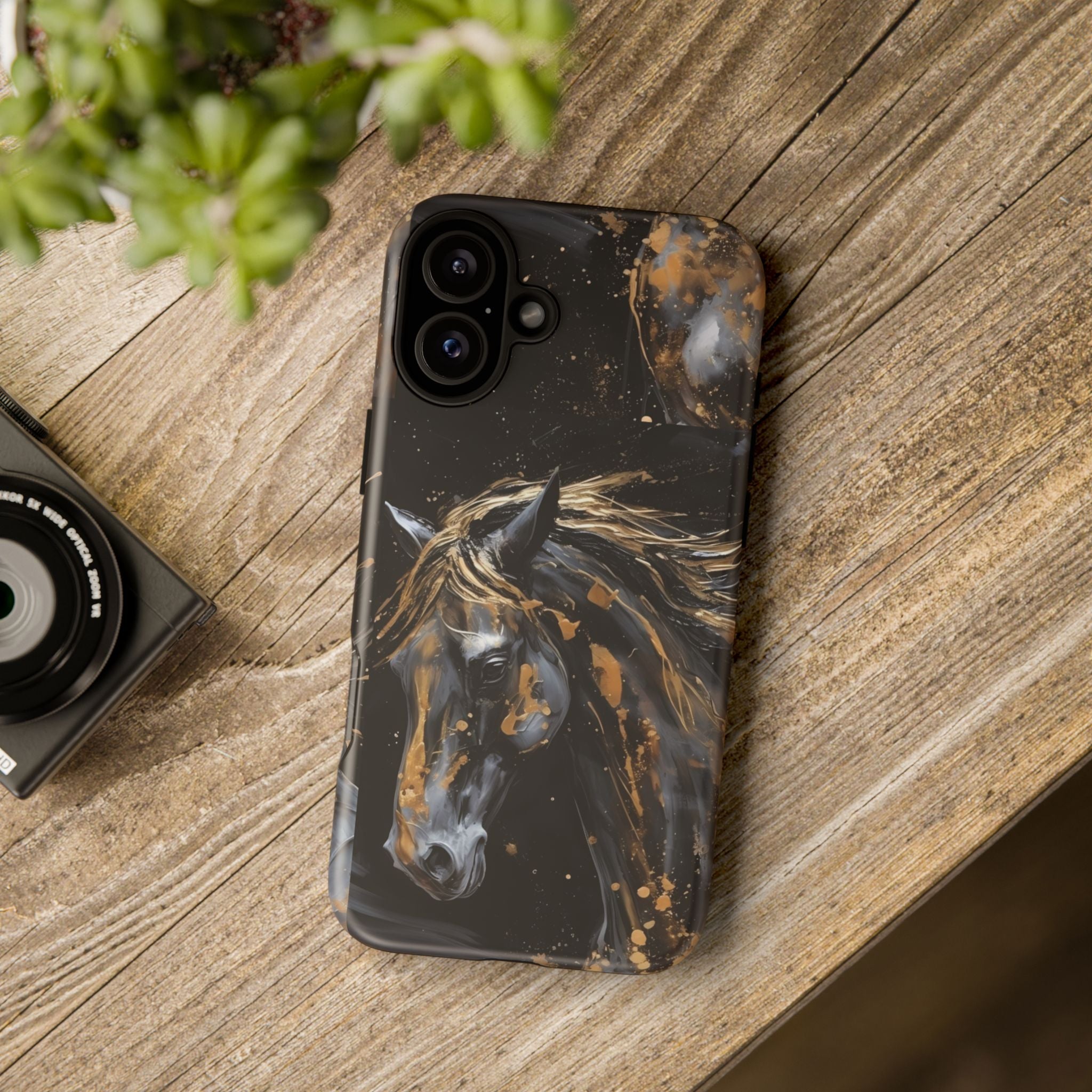 Golden Paint Horse Phone Case | Tough Case Printify
