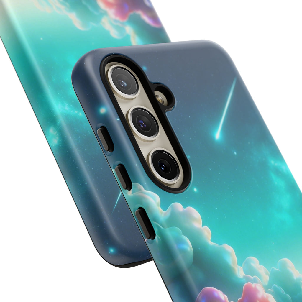 Dreamy Pastel Clouds with Shooting Star phone case Printify