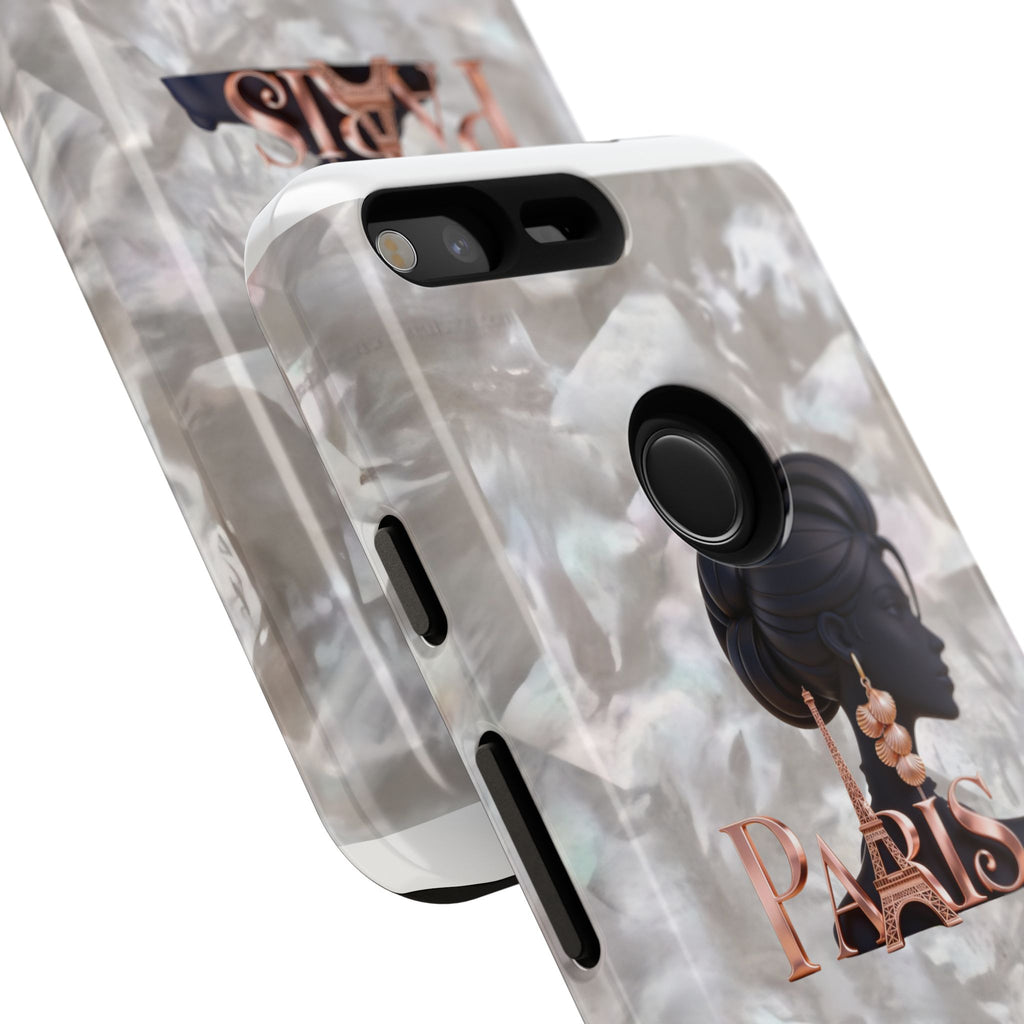 Paris Silhouette Pearl Phone Case — Tough Protective Smartphone Cover Printify