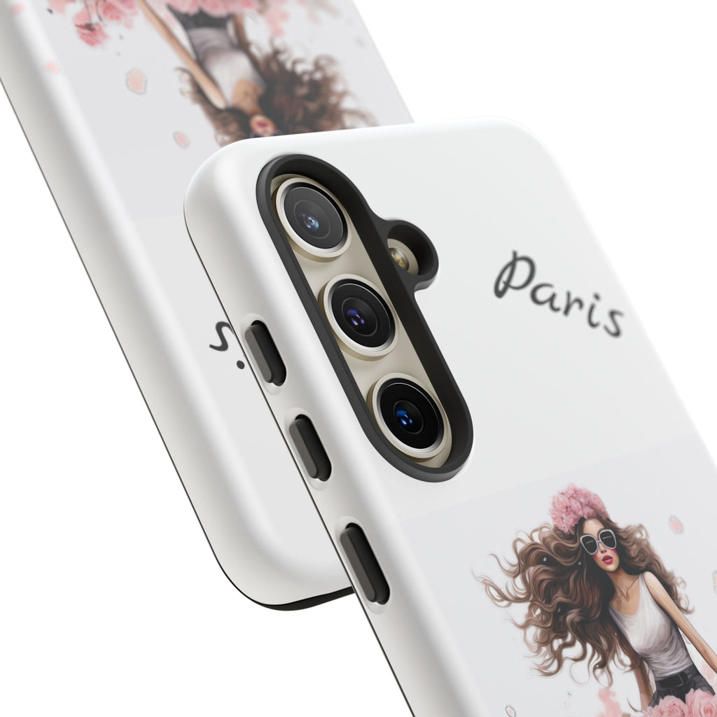 Paris Rose Bicycle woman phone case | Floral iPhone case Printify