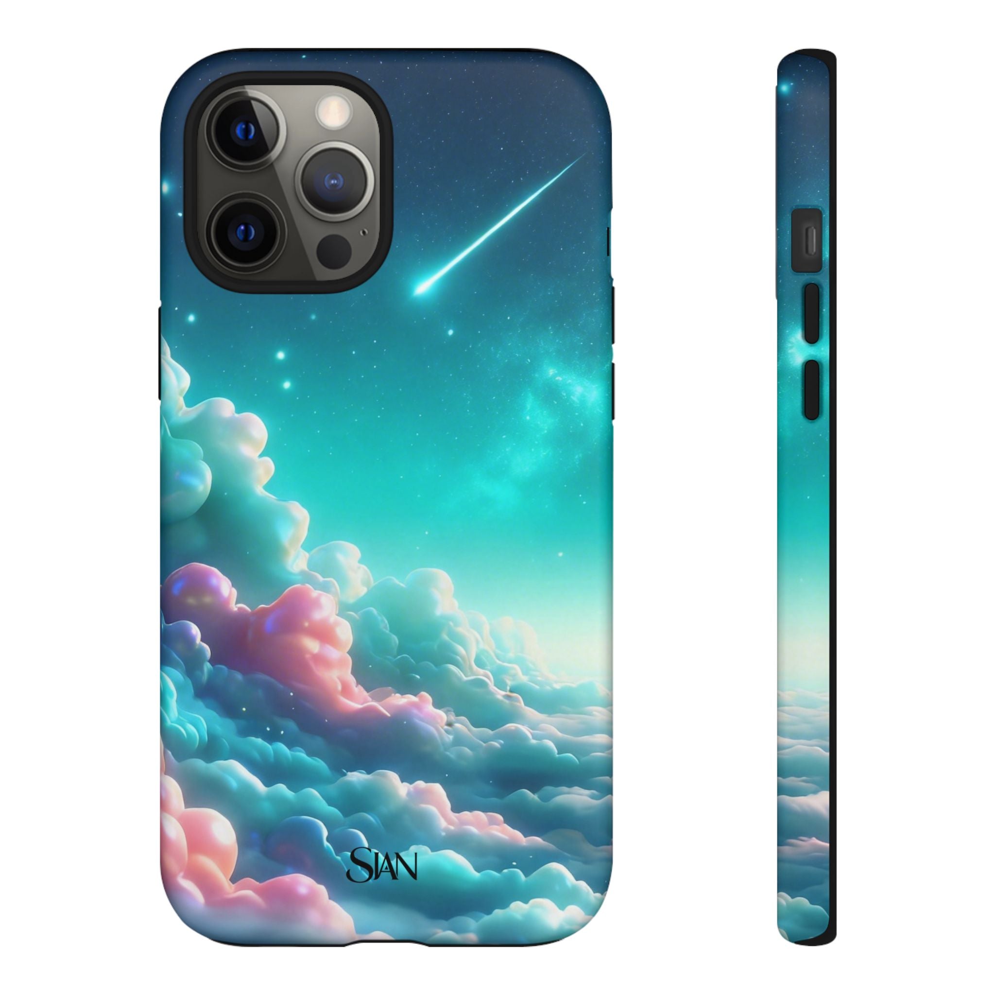 Dreamy Pastel Clouds with Shooting Star phone case Printify