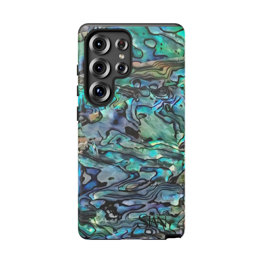 Abalone Shell Pattern Phone Case | Iridescent Ocean Swirl Protective Cover Printify