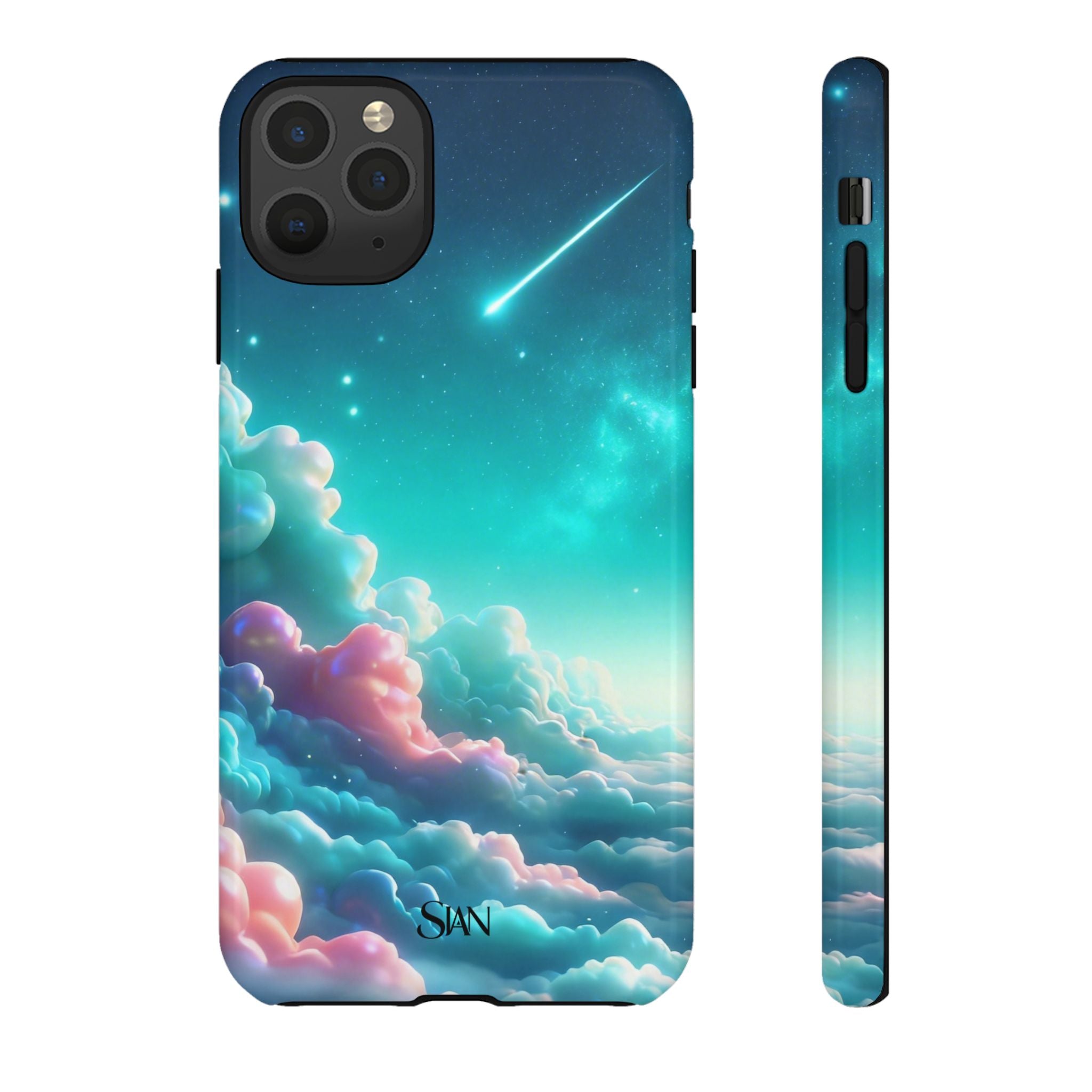 Dreamy Pastel Clouds with Shooting Star phone case Printify