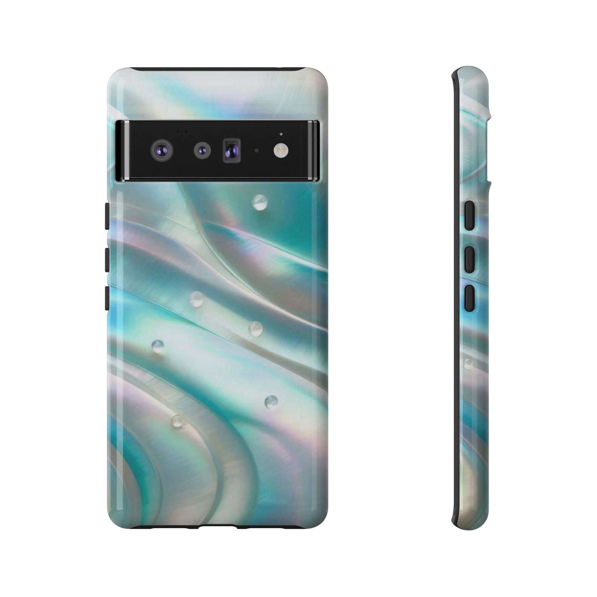 Iridescent Pearl Wave phone case | Tough Cases Printify