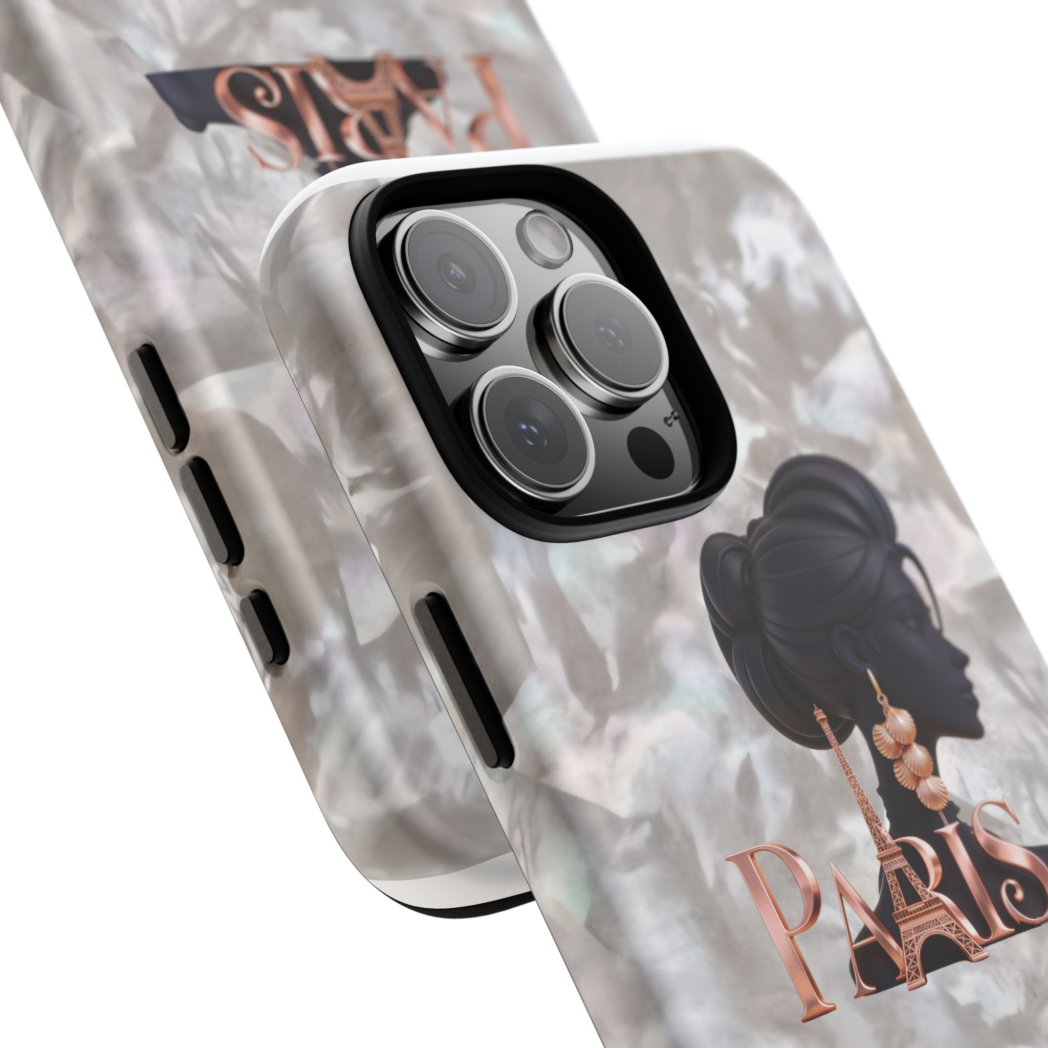 Paris Silhouette Pearl Phone Case — Tough Protective Smartphone Cover Printify