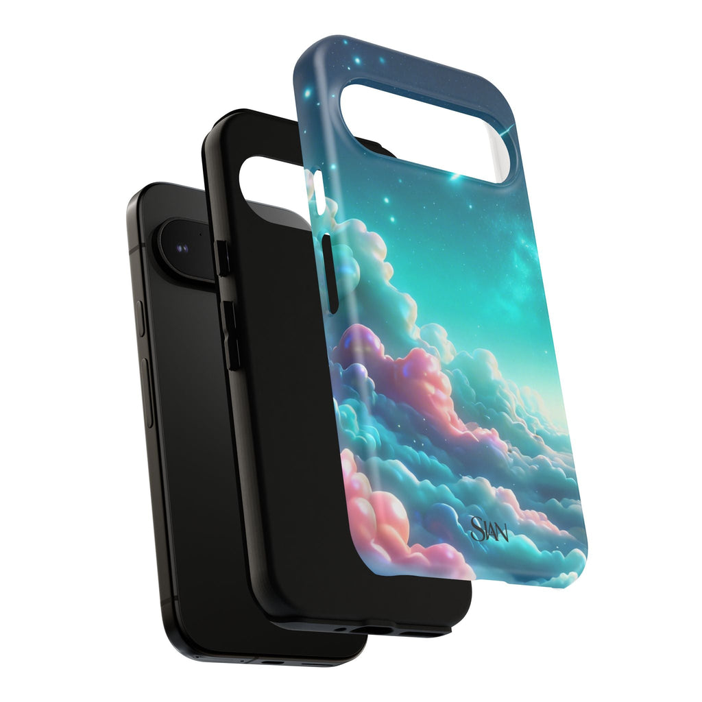 Dreamy Pastel Clouds with Shooting Star phone case Printify
