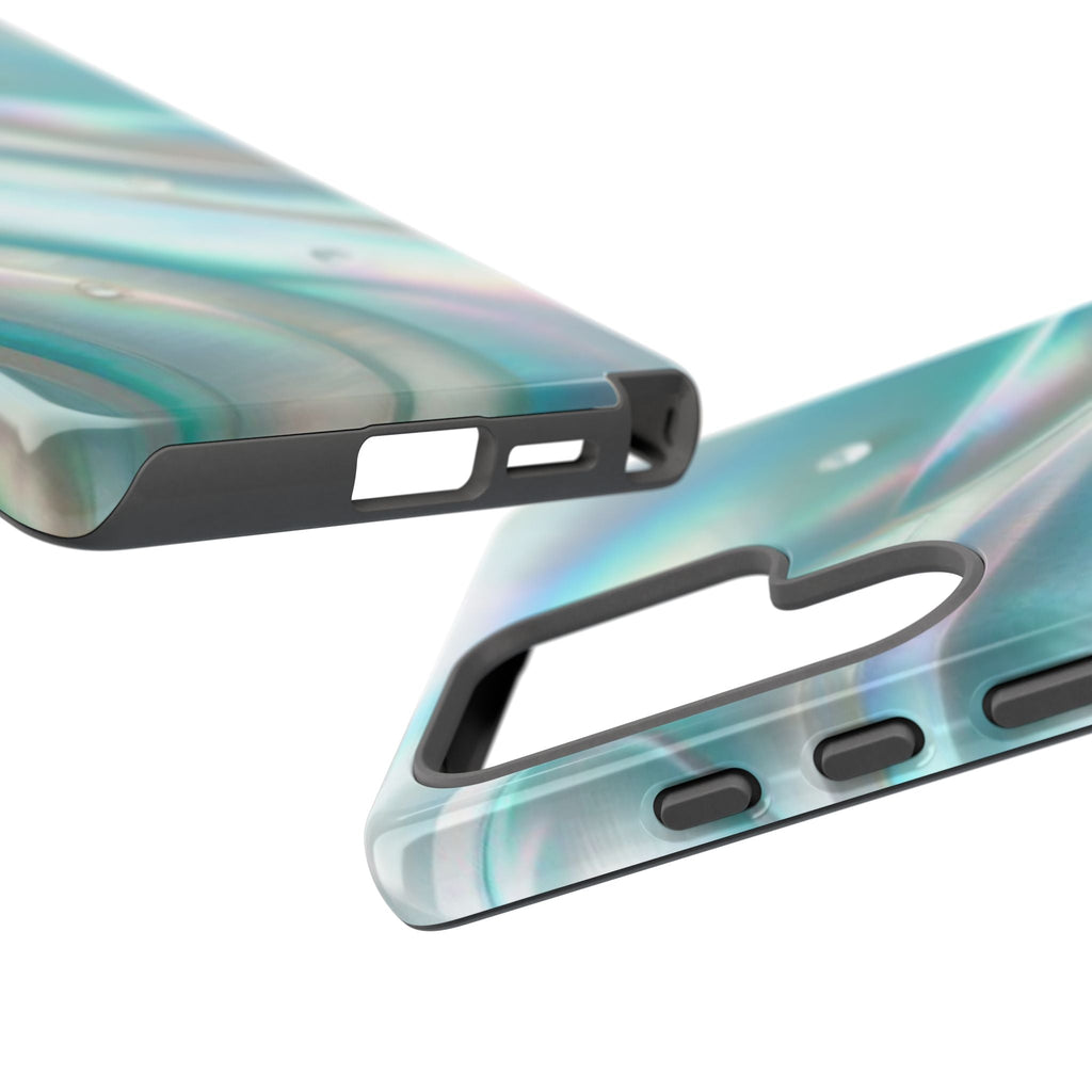 Iridescent Pearl Wave phone case | Tough Cases Printify