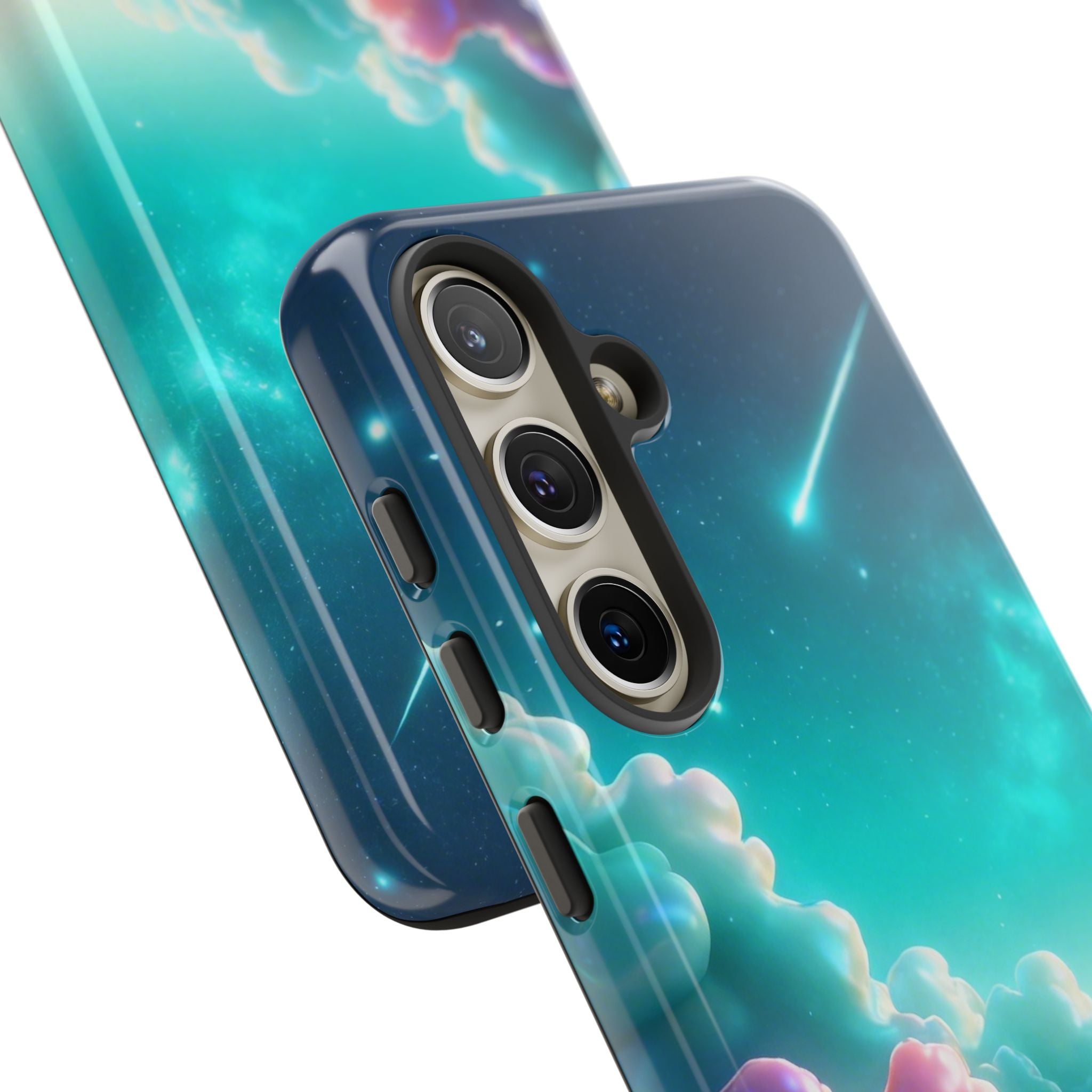 Dreamy Pastel Clouds with Shooting Star phone case Printify