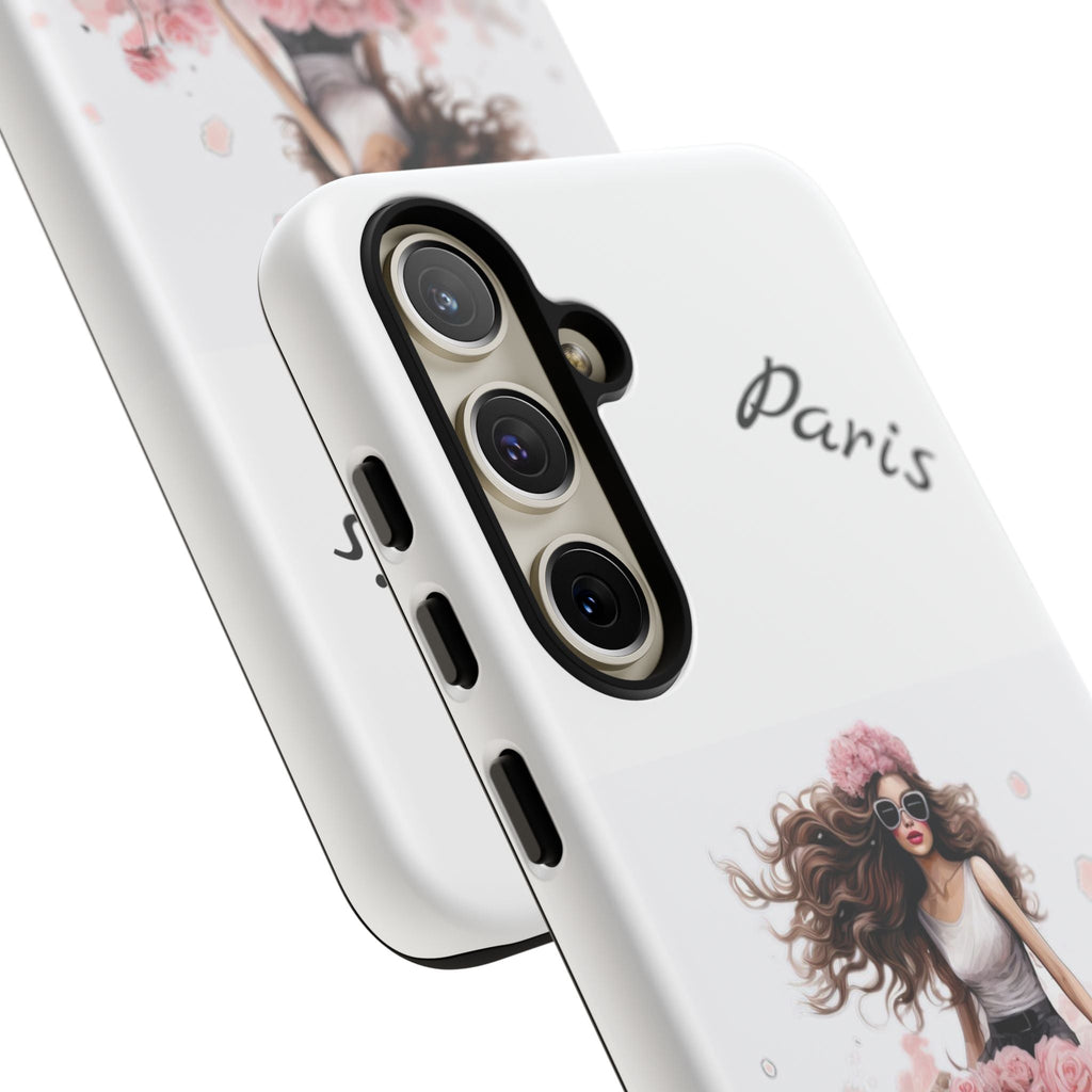 Paris Rose Bicycle woman phone case | Floral iPhone case Printify