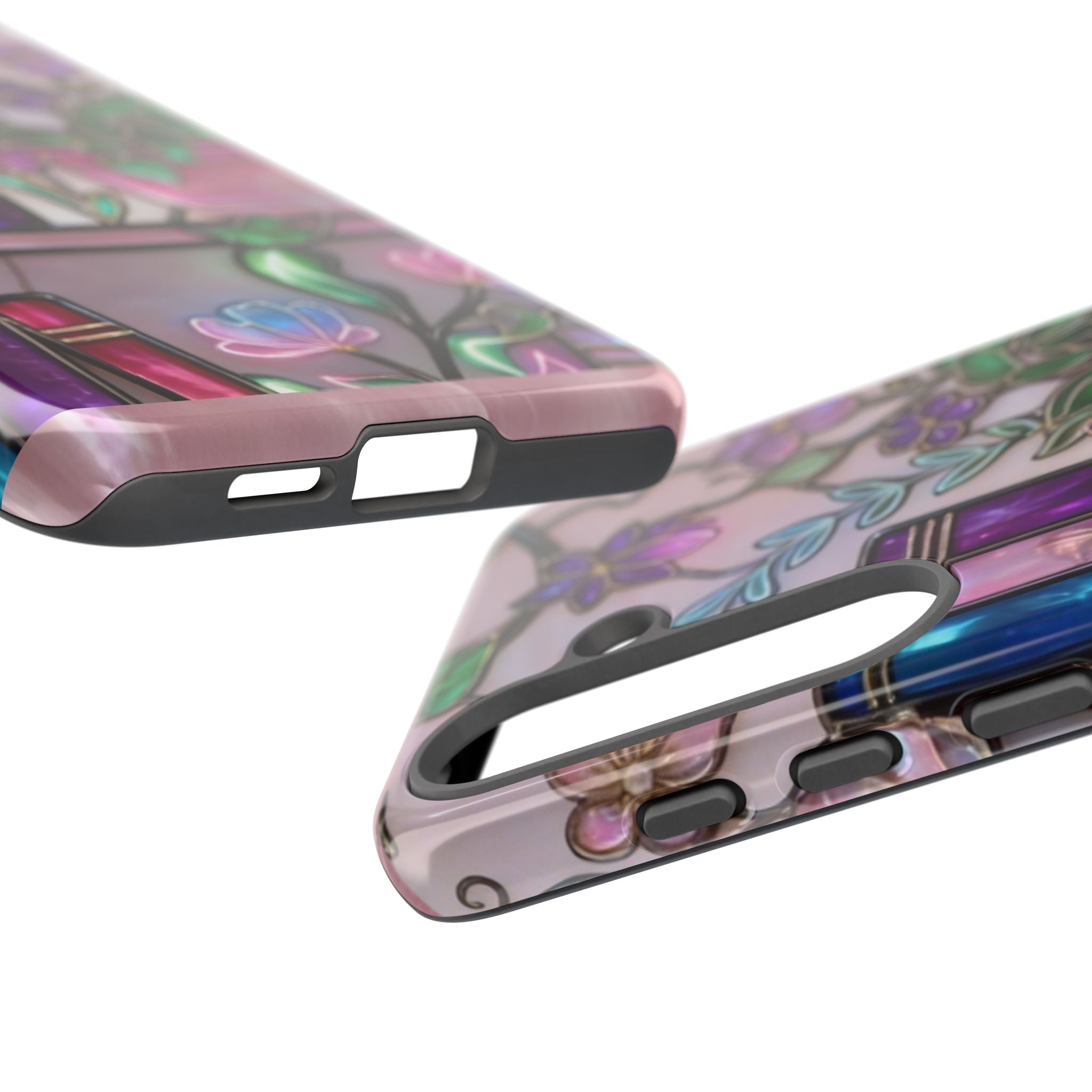 Floral Bookshelf Phone Case — Pastel Botanicals & Magical Book Art Printify