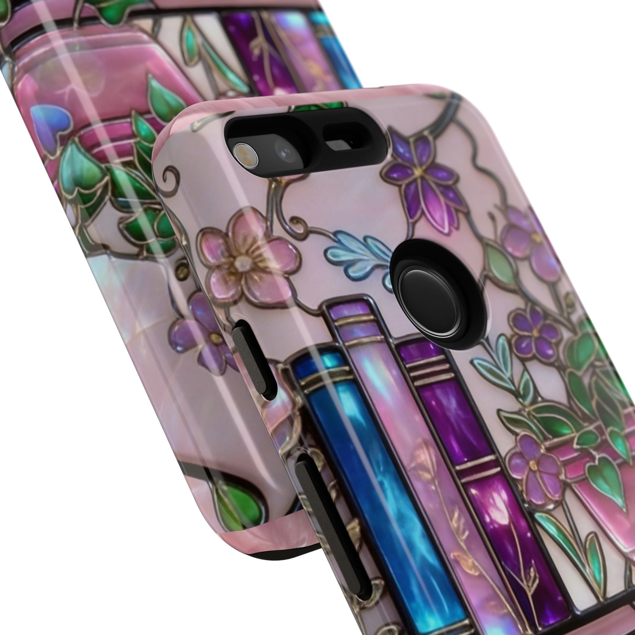 Floral Bookshelf Phone Case — Pastel Botanicals & Magical Book Art Printify