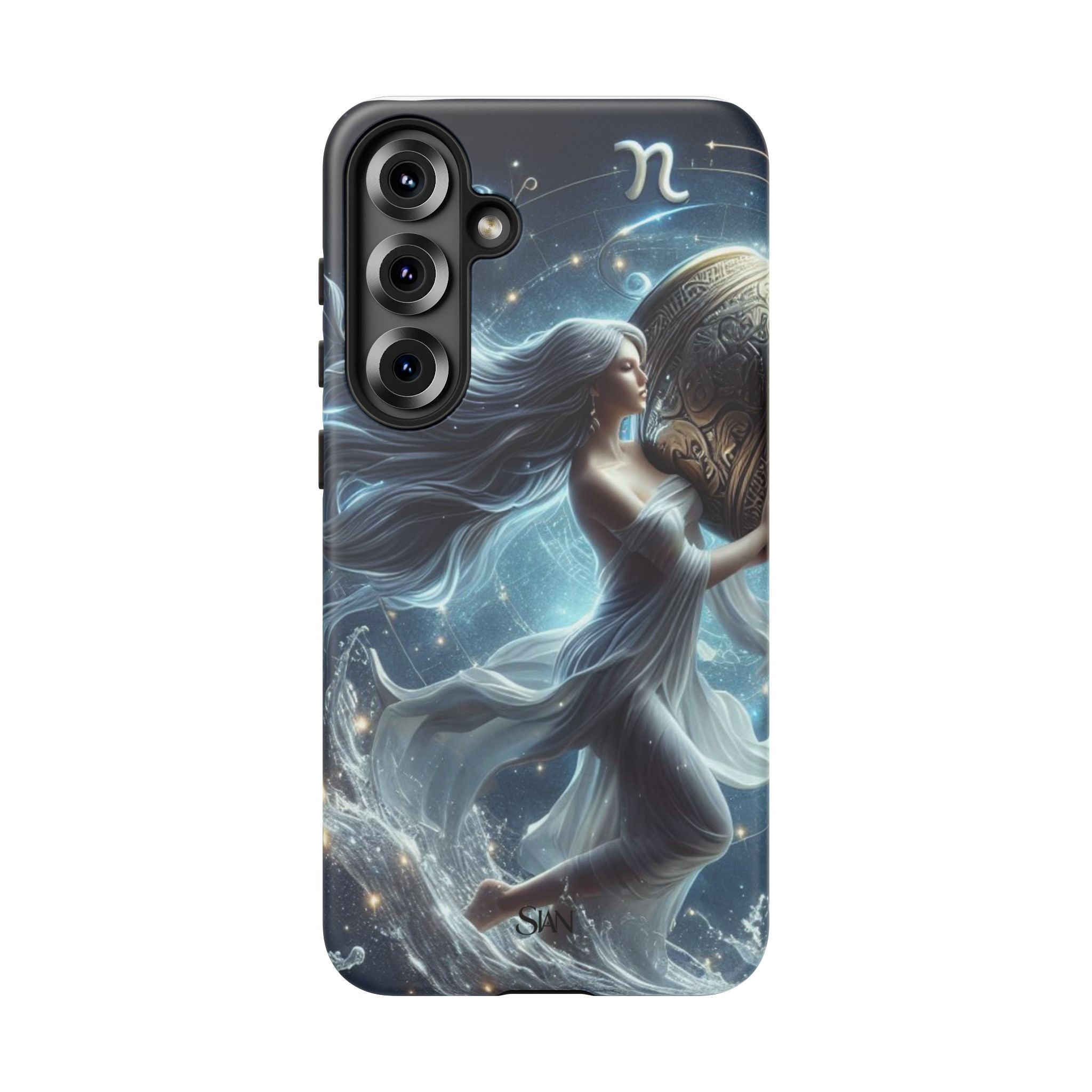 Moonlit Athena figure phone case | Goddess warrior celestial art tough case Printify