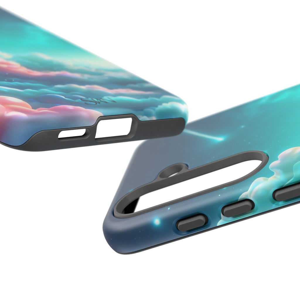 Dreamy Pastel Clouds with Shooting Star phone case Printify