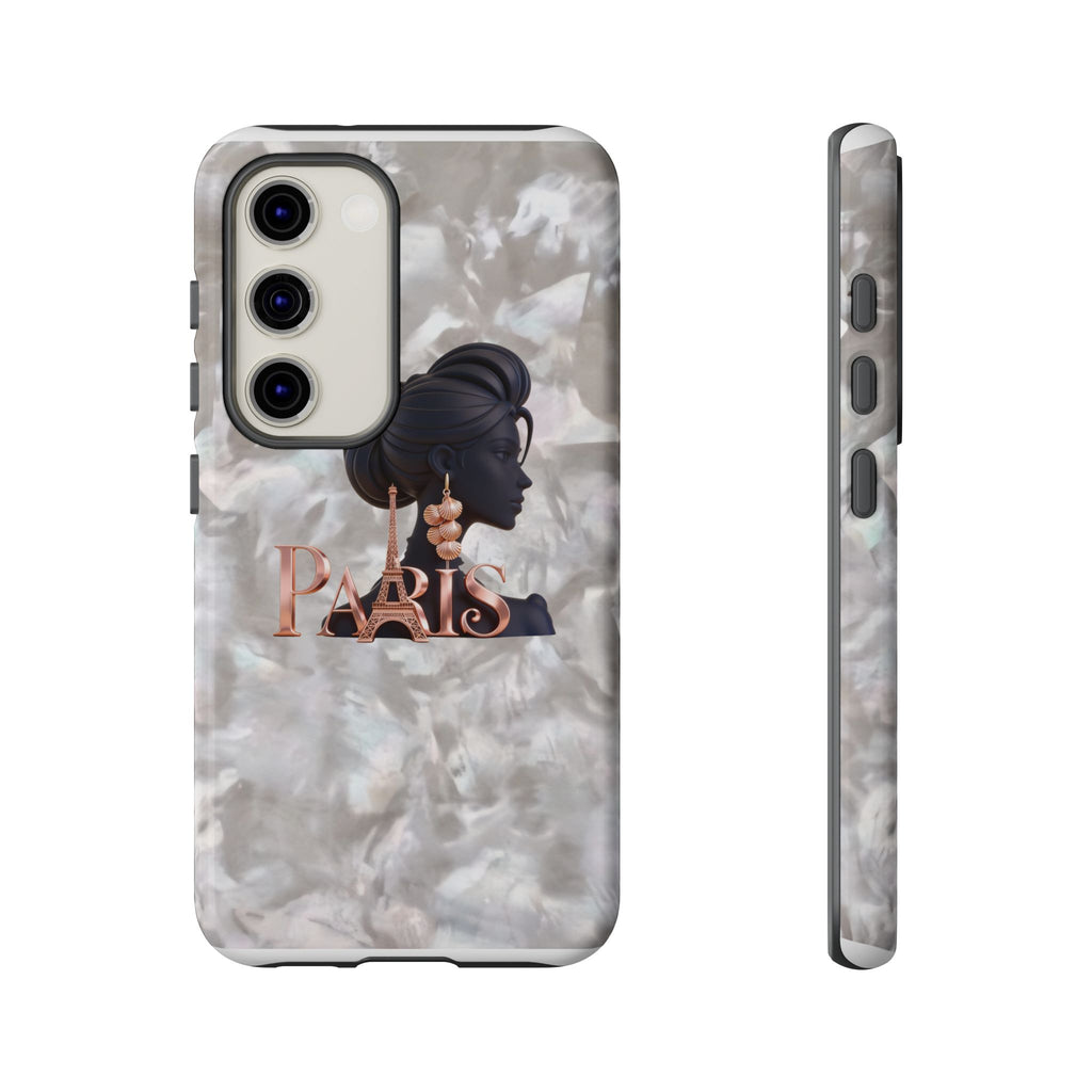 Paris Silhouette Pearl Phone Case — Tough Protective Smartphone Cover Printify