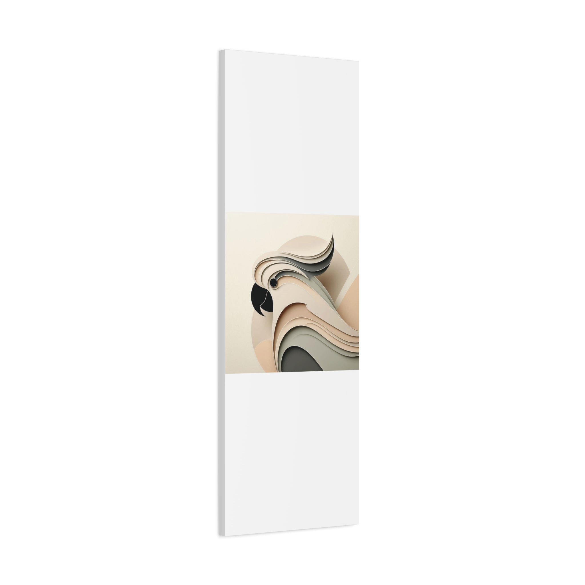 Abstract Paper Cut Cockatoo Matte Canvas Printify