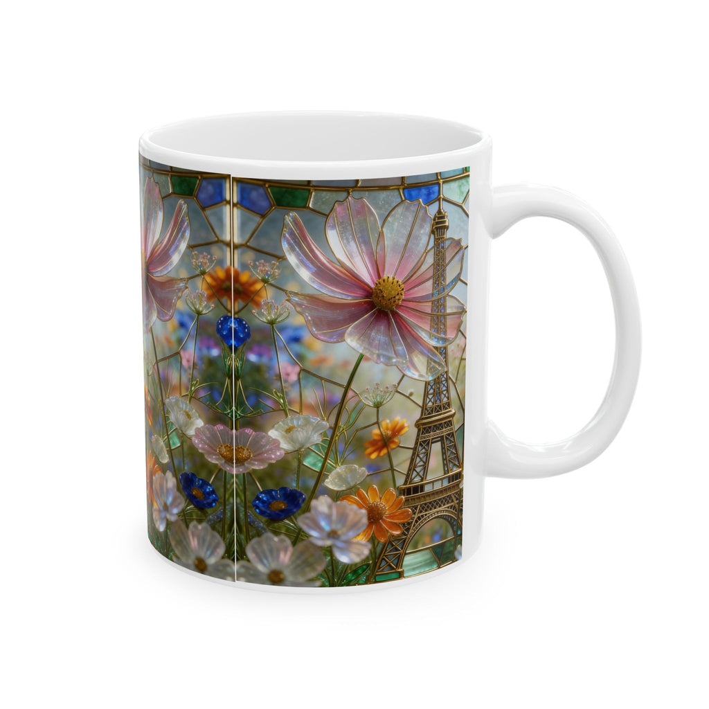 Colorful Glass Cup Ceramic Mug — Bright Rainbow 11oz & 15oz Printify