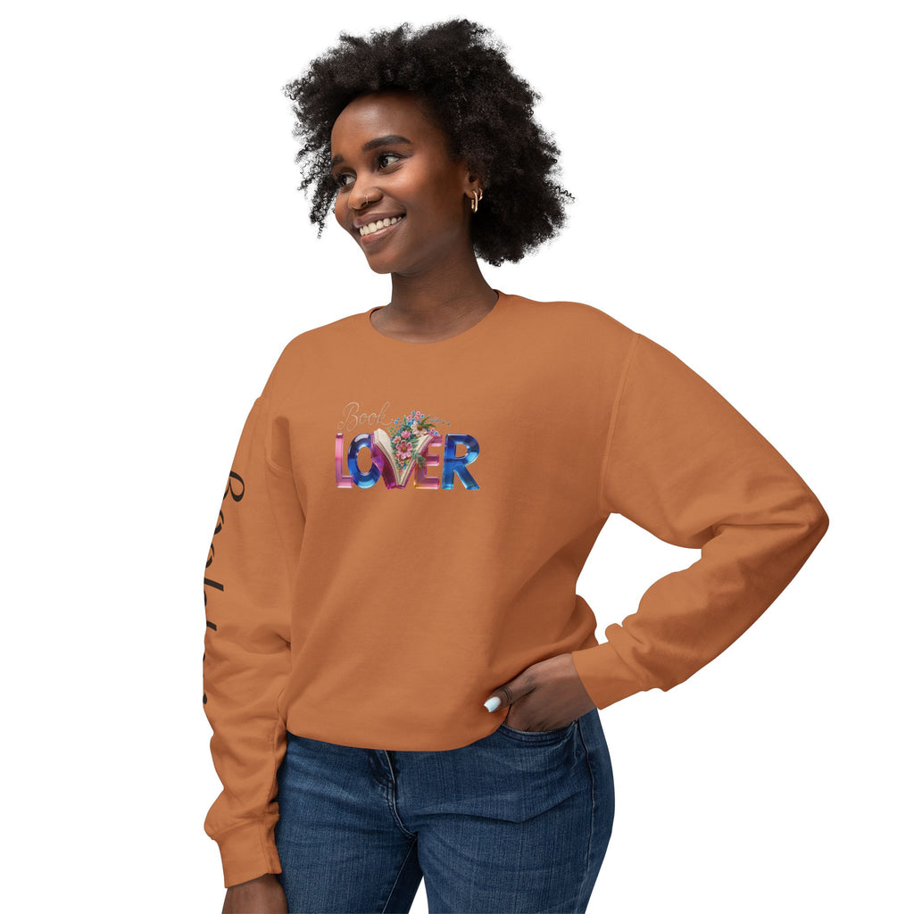 Book Lover Sweatshirt —  Typography Bookworm Pullover Printify