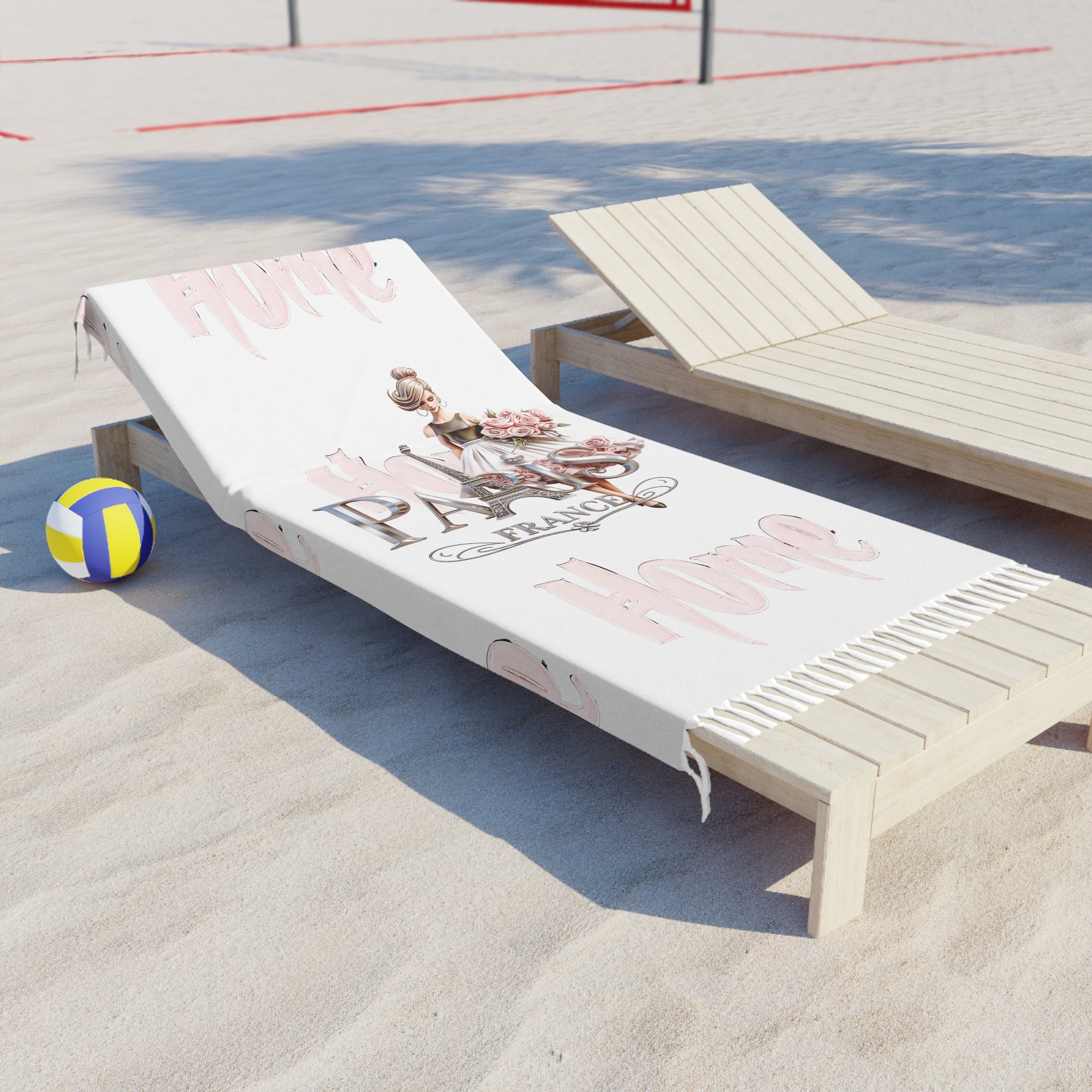 Paris Beach Towel | Boho Fringe Cloth Printify