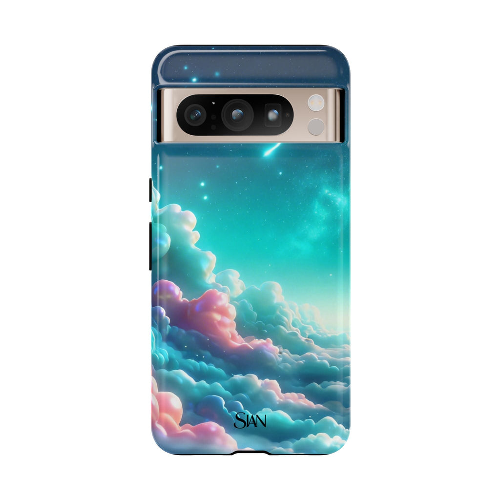 Dreamy Pastel Clouds with Shooting Star phone case Printify