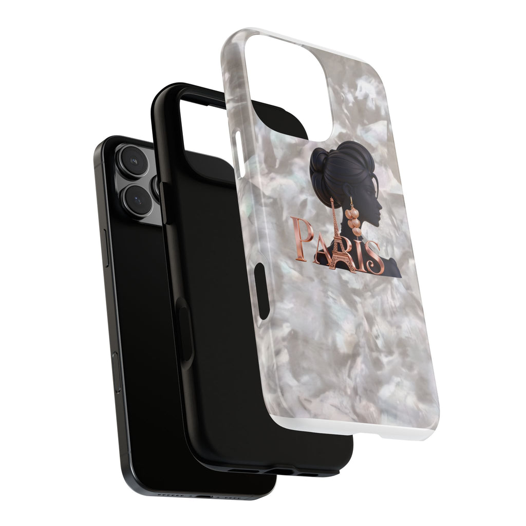 Paris Silhouette Pearl Phone Case — Tough Protective Smartphone Cover Printify