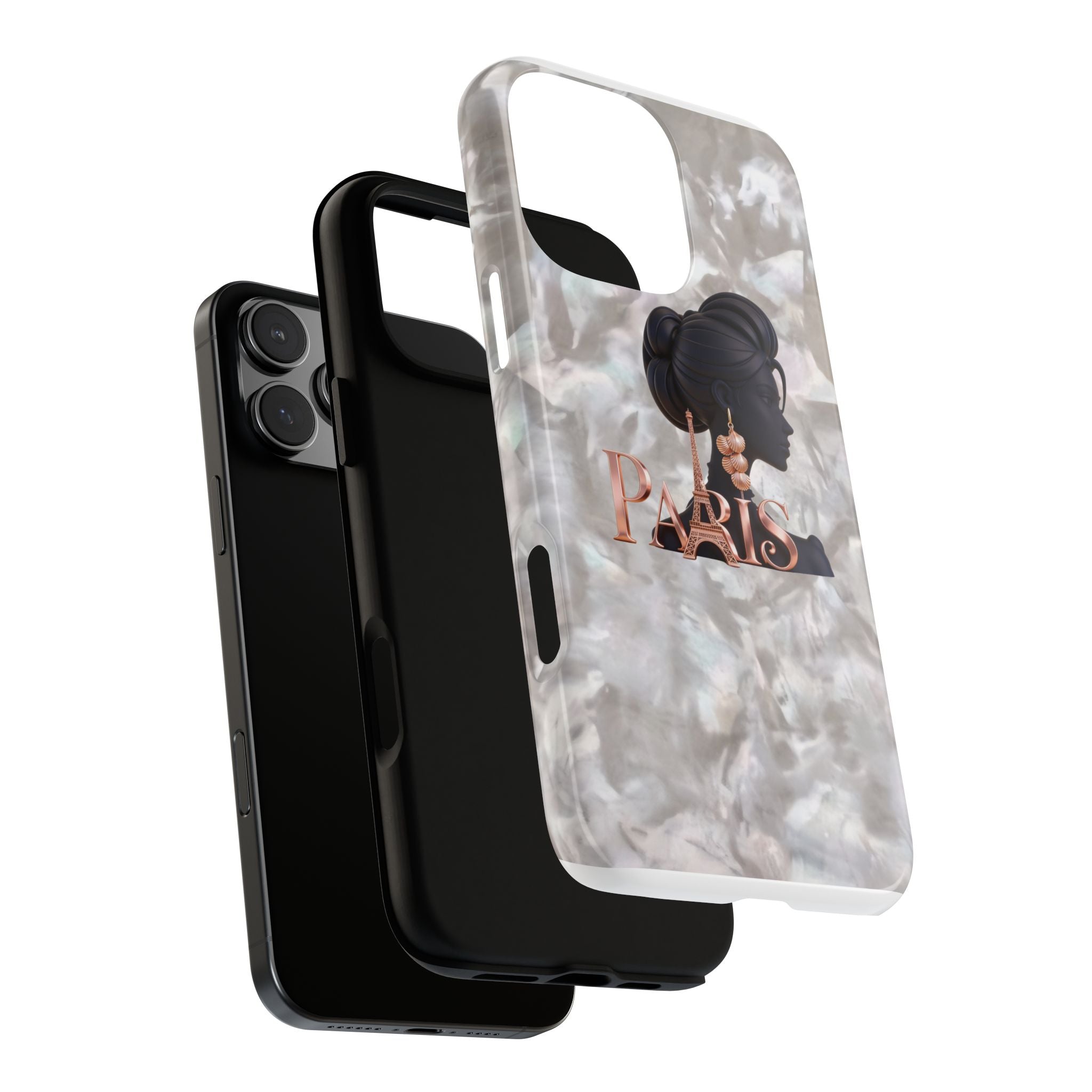 Paris Silhouette Pearl Phone Case — Tough Protective Smartphone Cover Printify