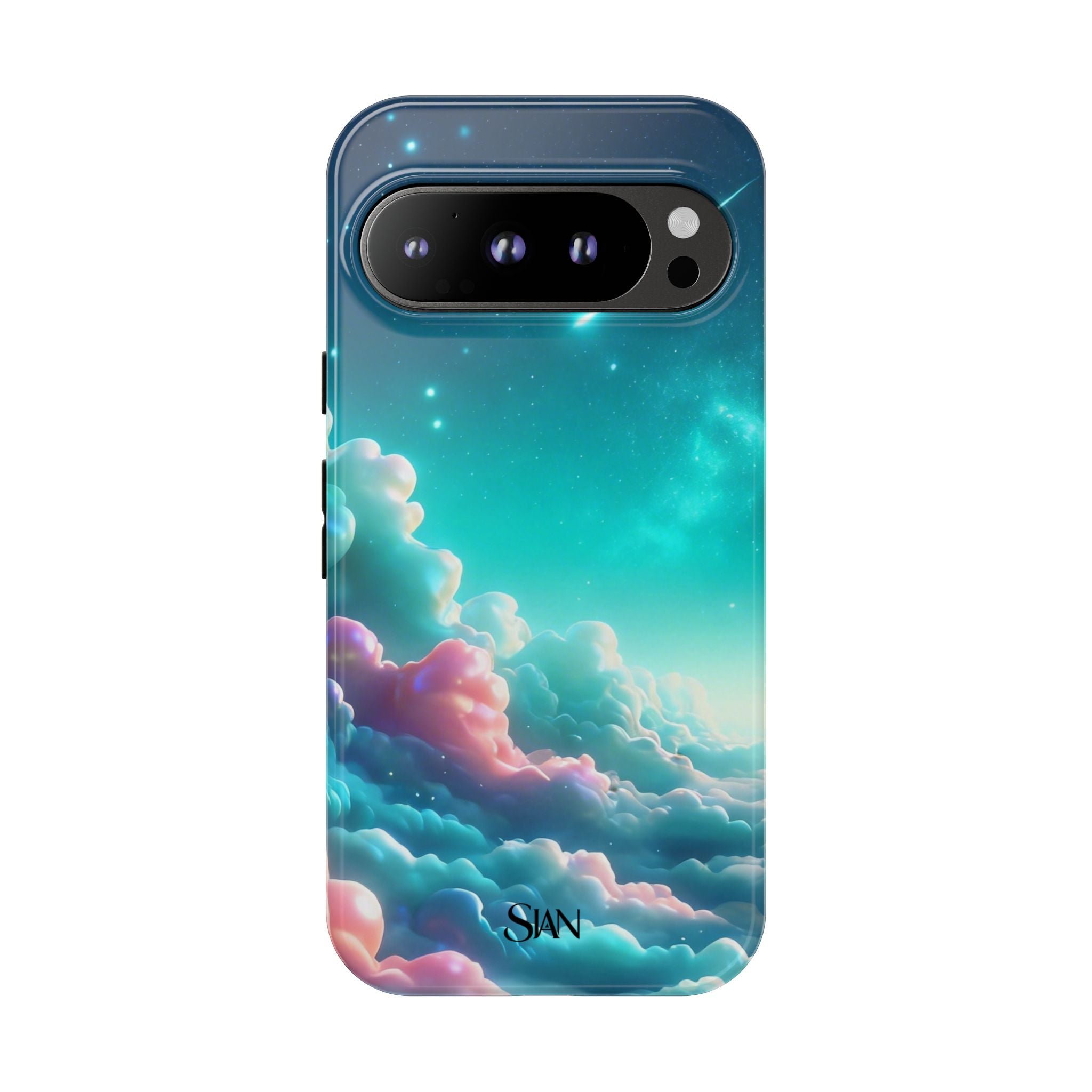 Dreamy Pastel Clouds with Shooting Star phone case Printify