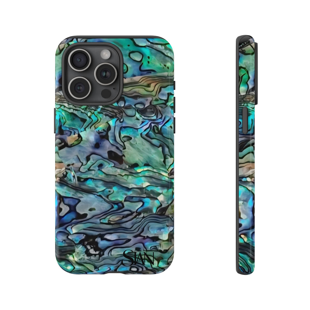 Abalone Shell Pattern Phone Case | Iridescent Ocean Swirl Protective Cover Printify