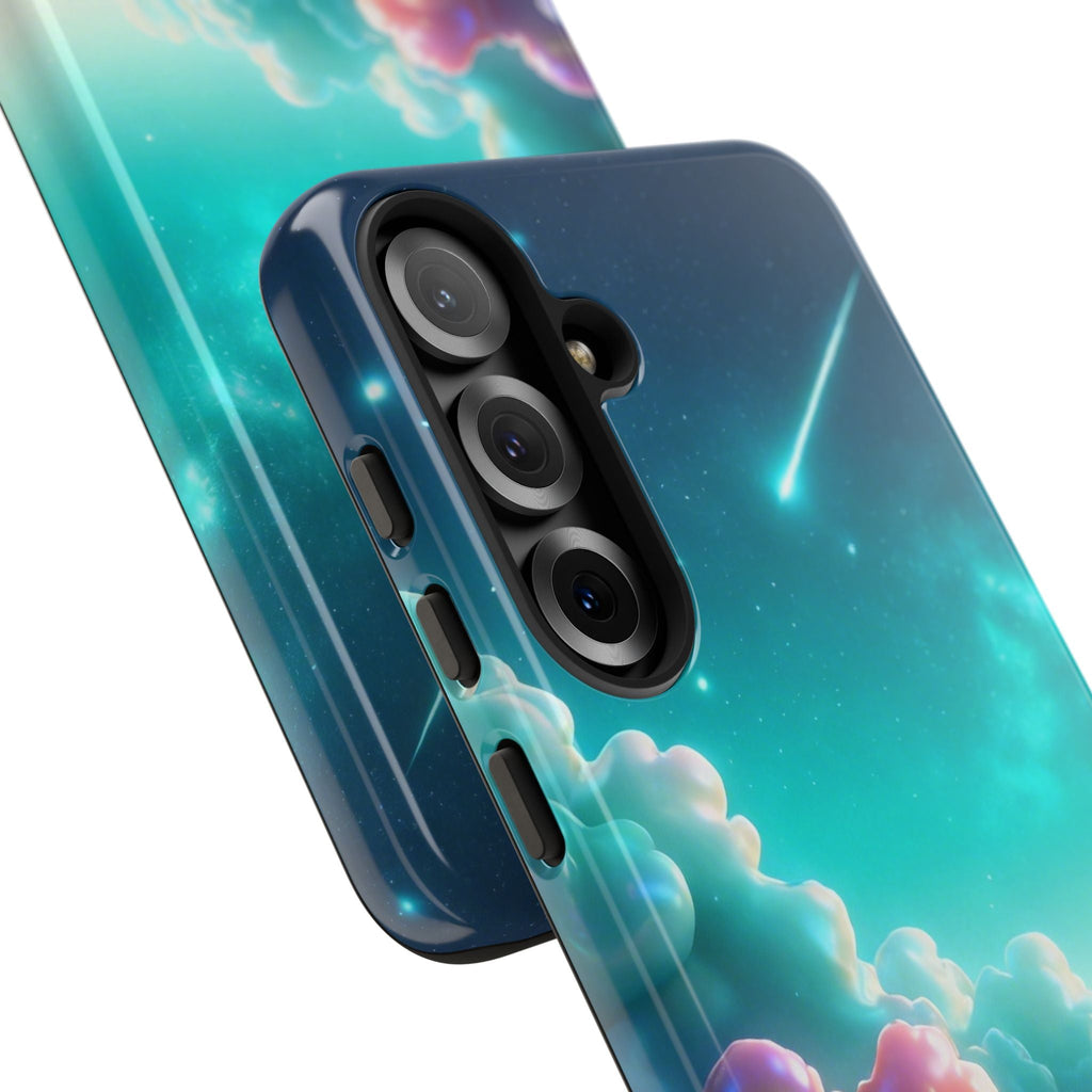 Dreamy Pastel Clouds with Shooting Star phone case Printify