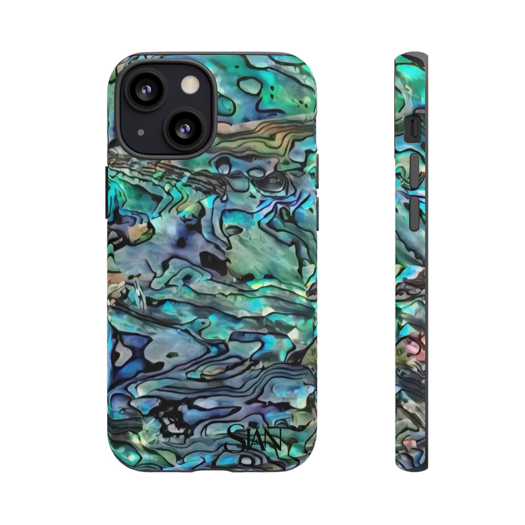 Abalone Shell Pattern Phone Case | Iridescent Ocean Swirl Protective Cover Printify