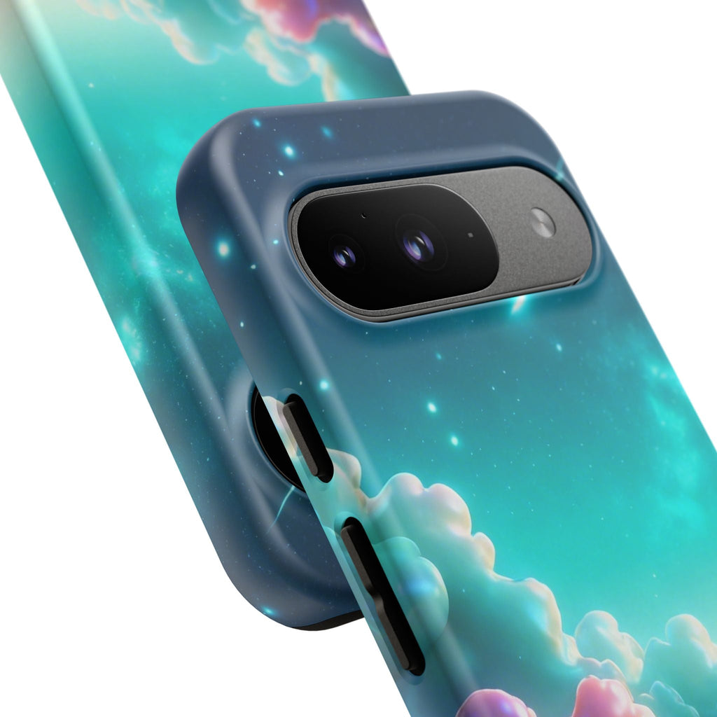 Dreamy Pastel Clouds with Shooting Star phone case Printify