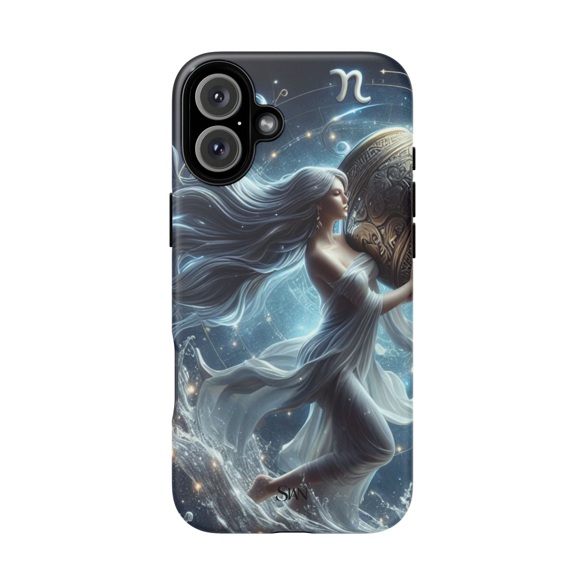 Moonlit Athena figure phone case | Goddess warrior celestial art tough case Printify