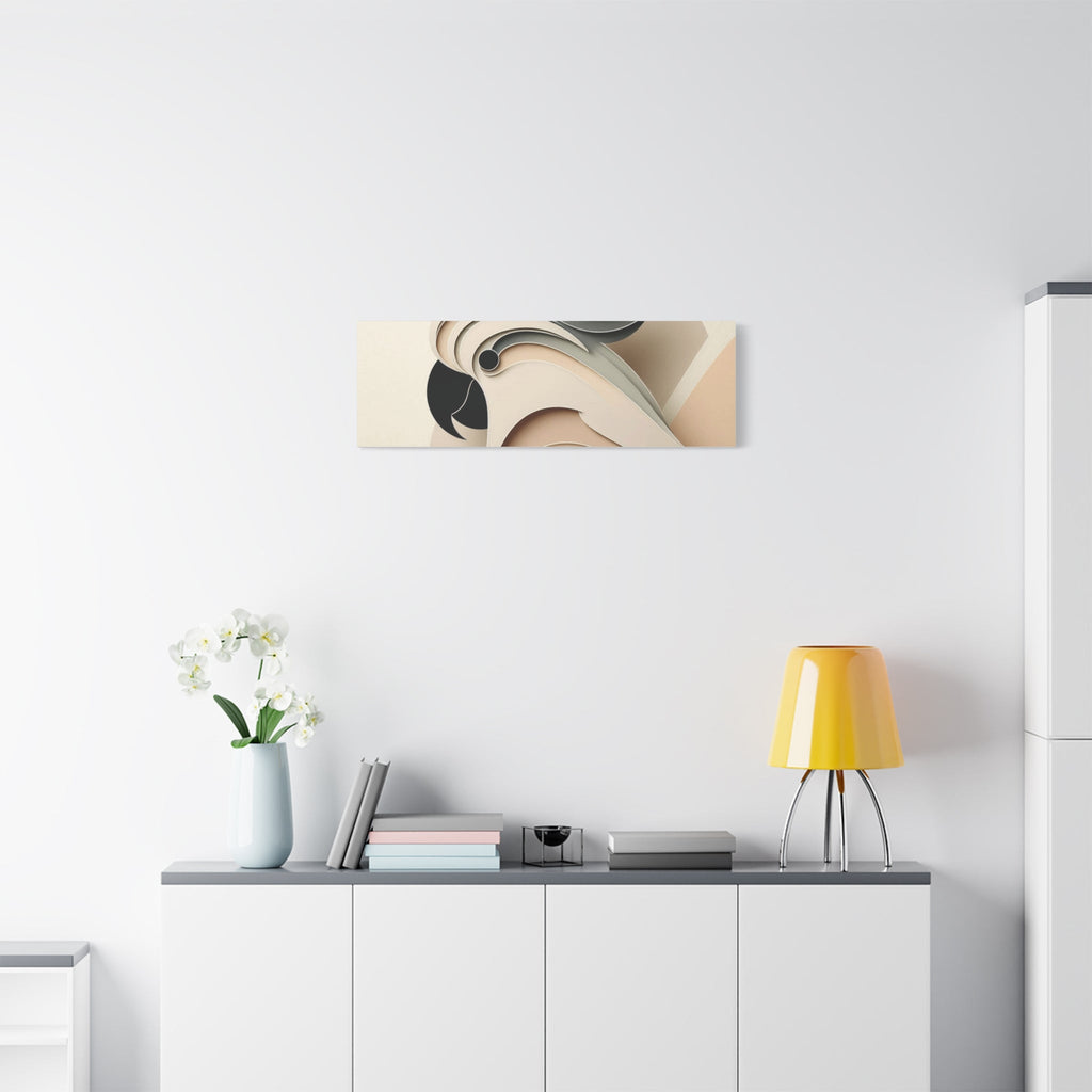 Abstract Paper Cut Cockatoo Matte Canvas Printify