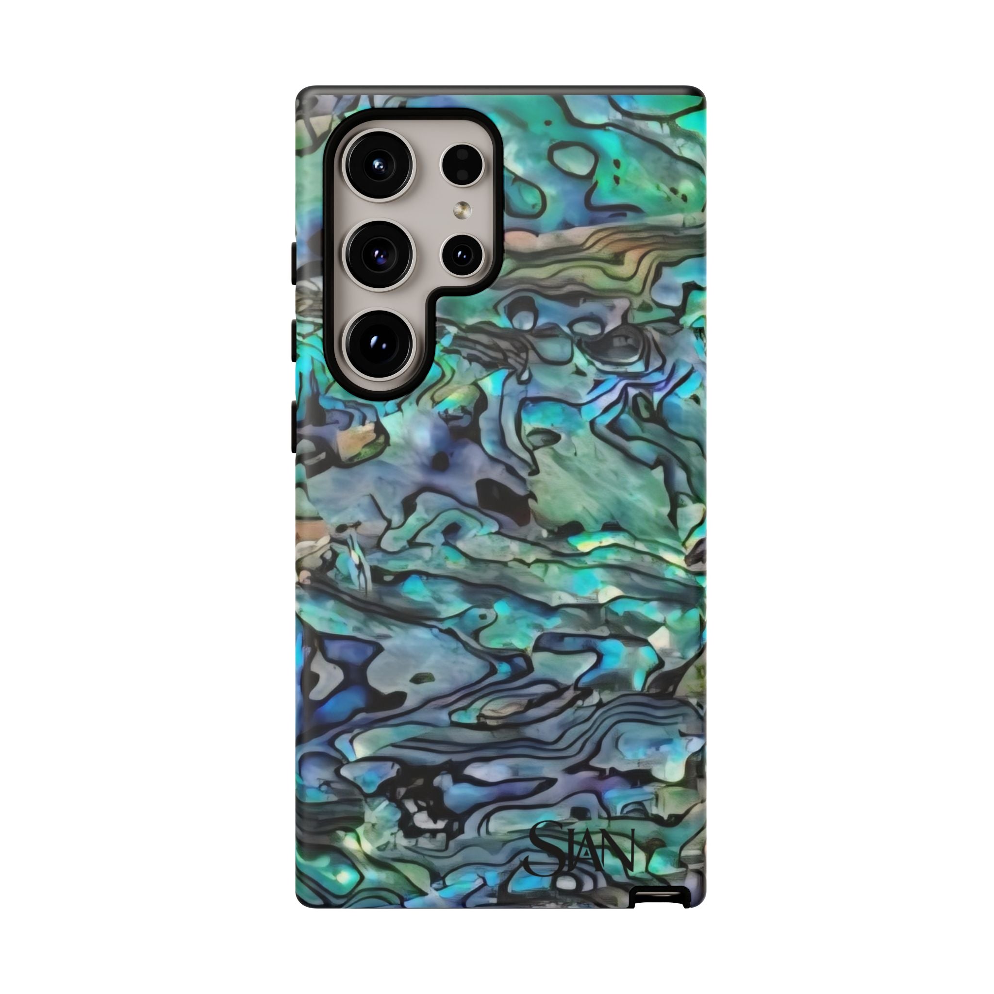 Abalone Shell Pattern Phone Case | Iridescent Ocean Swirl Protective Cover Printify