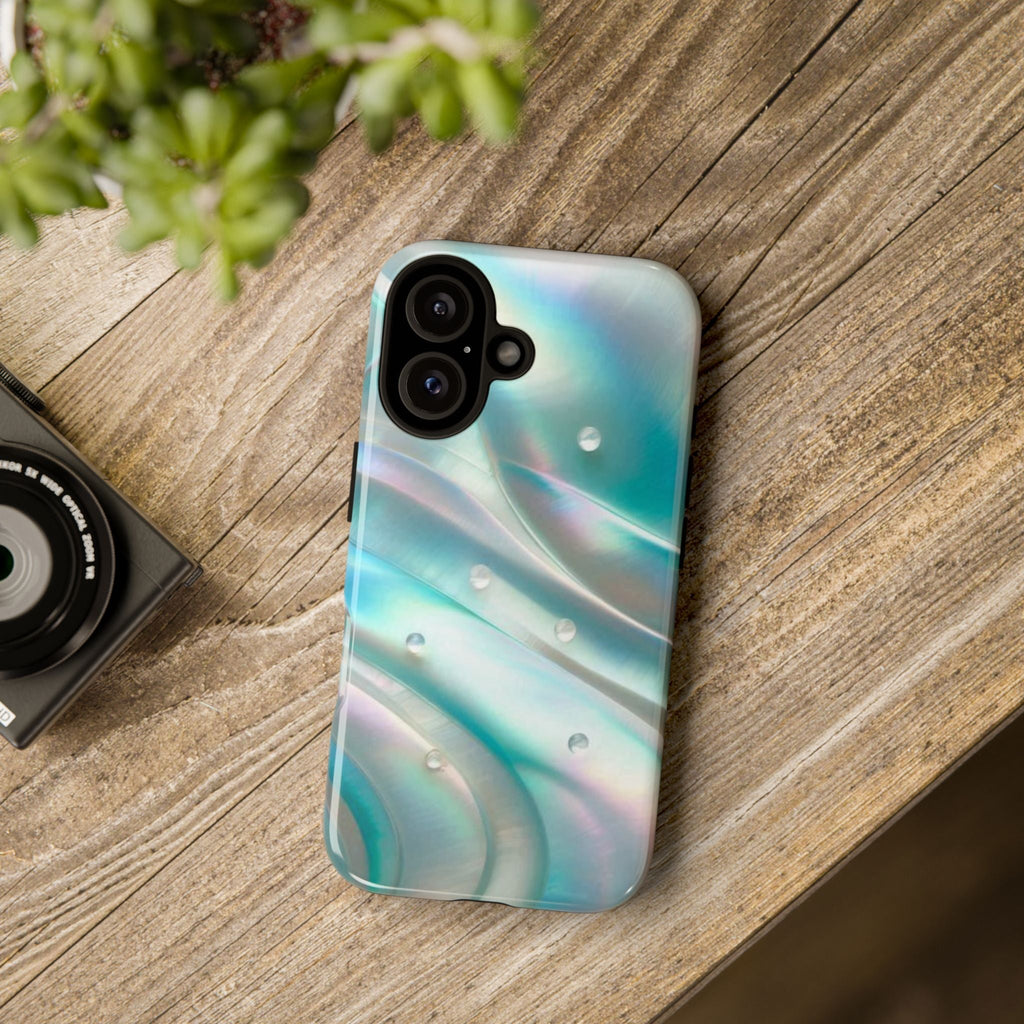 Iridescent Pearl Wave phone case | Tough Cases Printify