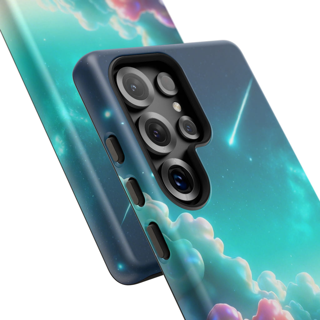 Dreamy Pastel Clouds with Shooting Star phone case Printify