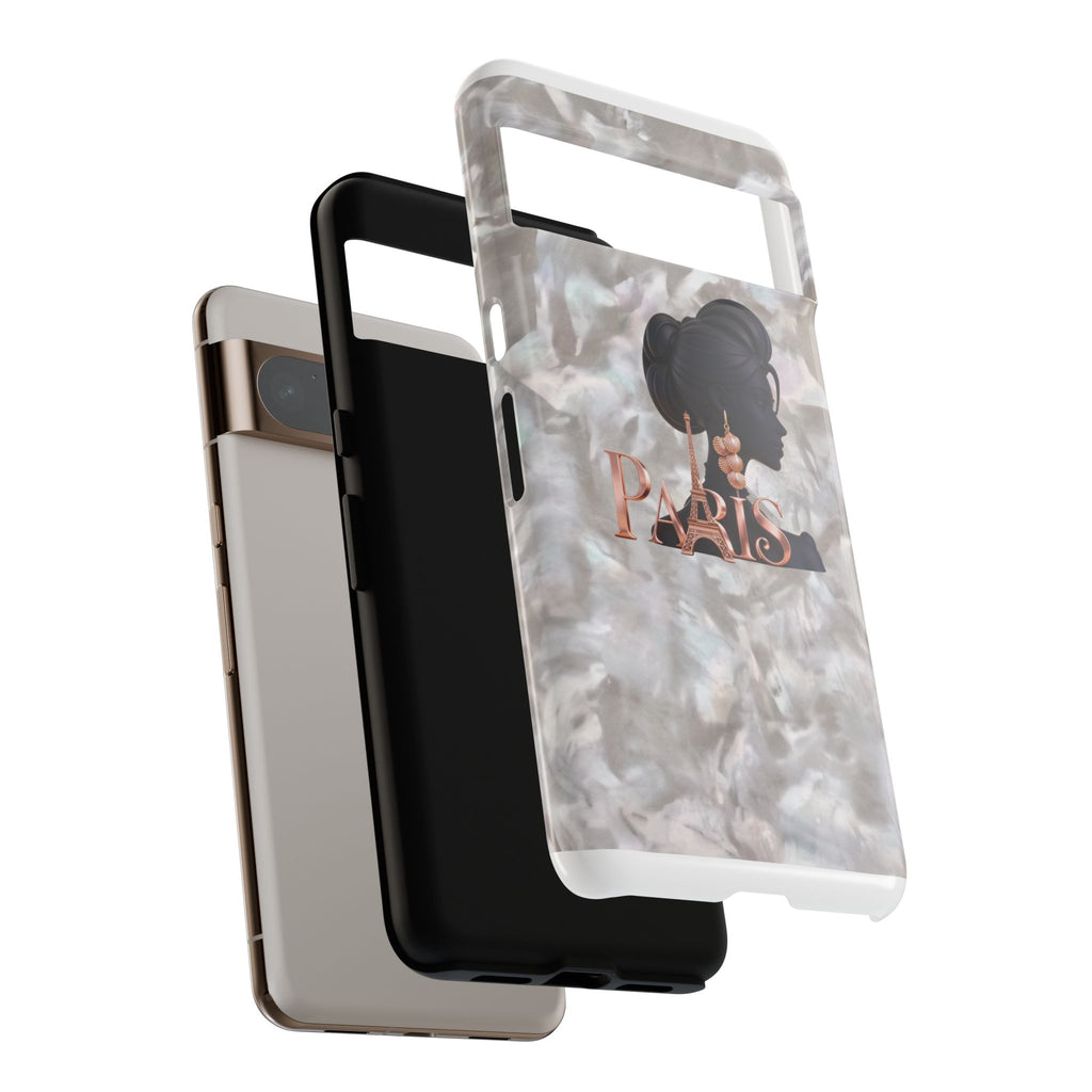 Paris Silhouette Pearl Phone Case — Tough Protective Smartphone Cover Printify