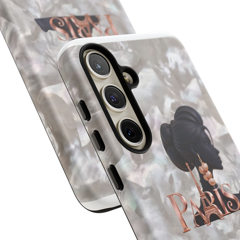Paris Silhouette Pearl Phone Case — Tough Protective Smartphone Cover Printify