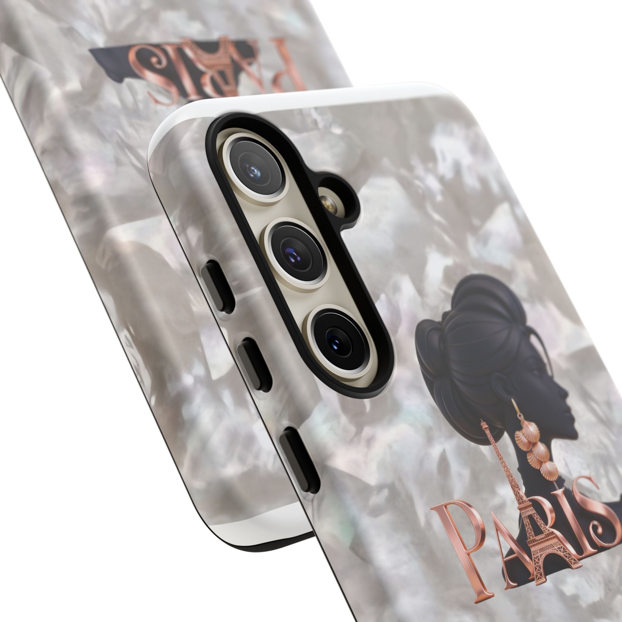 Paris Silhouette Pearl Phone Case — Tough Protective Smartphone Cover Printify