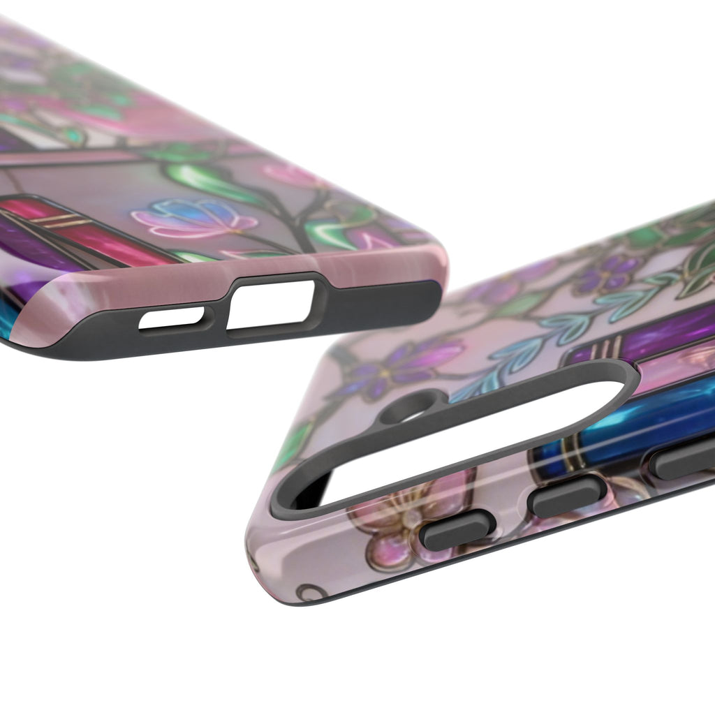 Floral Bookshelf Phone Case — Pastel Botanicals & Magical Book Art Printify