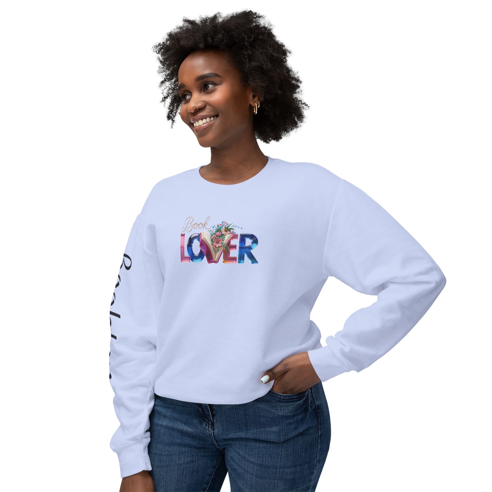 Book Lover Sweatshirt —  Typography Bookworm Pullover Printify