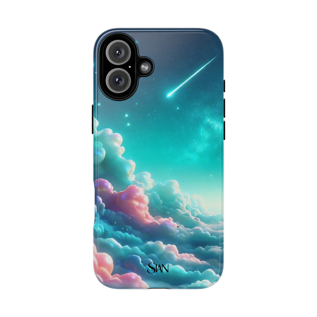 Dreamy Pastel Clouds with Shooting Star phone case Printify